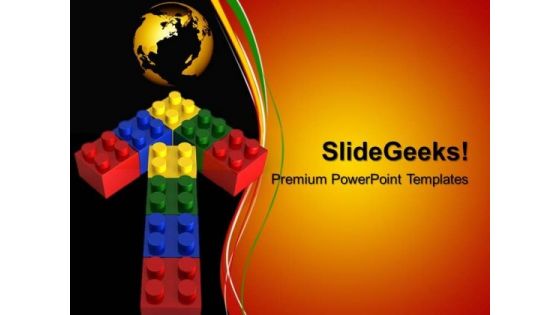 Lego Arrow Business PowerPoint Templates And PowerPoint Themes 0512