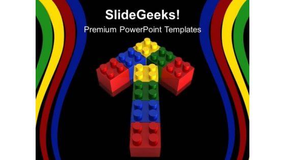 Lego Arrow Metaphor PowerPoint Templates And PowerPoint Themes 0512