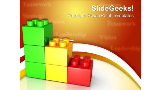 Lego Bar Graph Steps Business PowerPoint Templates And PowerPoint Themes 0512