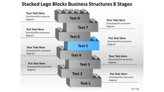 Lego Blocks Business Structures 8 Stages How To Write Plan PowerPoint Slides