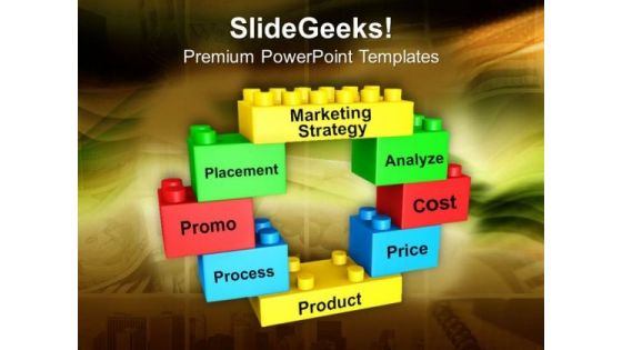 Lego Blocks Forming Circle Marketing Strategy PowerPoint Templates Ppt Backgrounds For Slides 0313