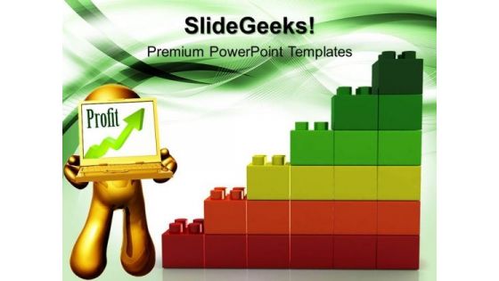 Lego Profit Graph Business PowerPoint Templates And PowerPoint Themes 0512