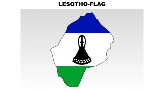 Lesotho Country PowerPoint Flags