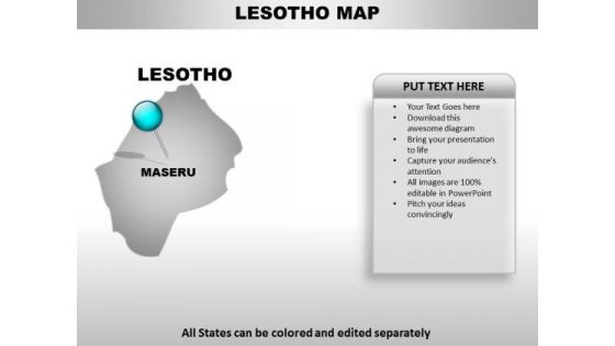 Lesotjo Country PowerPoint Maps