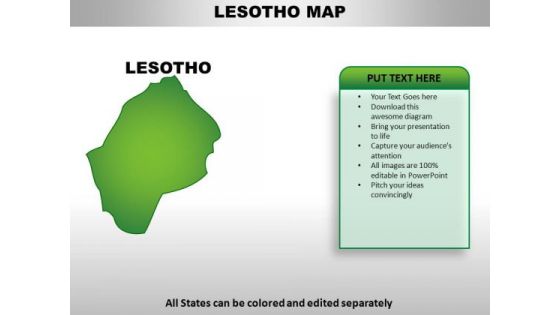 Lesotjo PowerPoint Maps