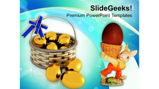 Lets Celebrate Easter With Eggs PowerPoint Templates Ppt Backgrounds For Slides 0313