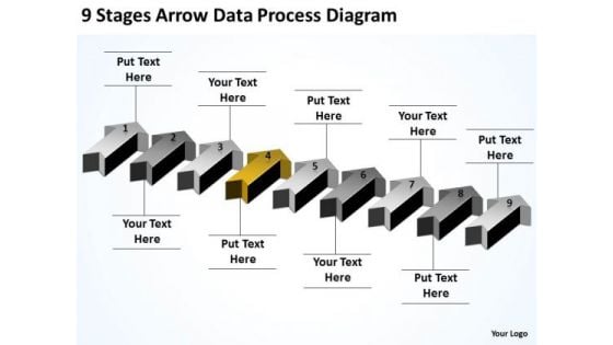 Levels Of Parallel Processing 9 Stages Arrow Data Diagram PowerPoint Slides