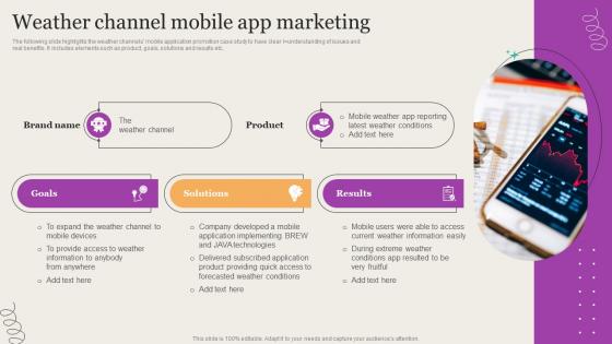 Leveraging Mobile Marketing Strategies Weather Channel Mobile App Marketing Background Pdf Leveraging Mobile Marketing Strategies Weather Channel Mobile App Marketing Background Pdf