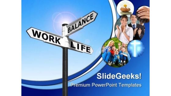 Life Work Balance People PowerPoint Template 0610