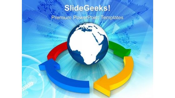 Lifecycle With Globe PowerPoint Templates And PowerPoint Themes 0712