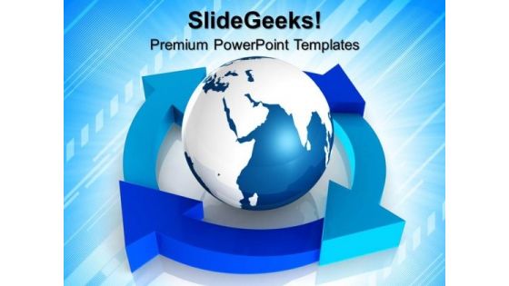 Lifecycle With Globe PowerPoint Templates And PowerPoint Themes 0812