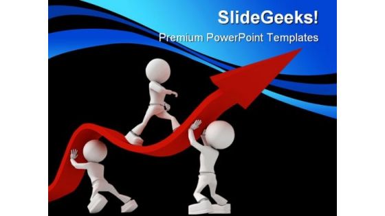 Lift Up In Crisis Business PowerPoint Backgrounds And Templates 1210
