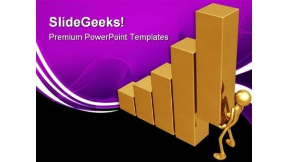Lifting The Graph Business PowerPoint Templates And PowerPoint Backgrounds 0611