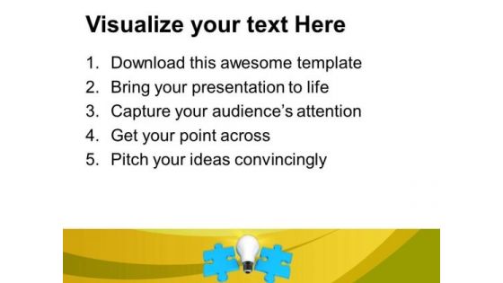 Light Bulb And Blue Puzzle PowerPoint Templates And PowerPoint Themes 0912