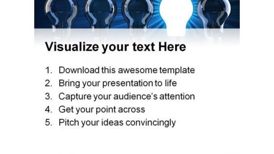 Light Bulb Idea Business PowerPoint Template 1110
