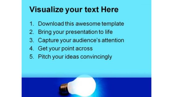 Light Bulb On Blue Background PowerPoint Templates And PowerPoint Backgrounds 0211