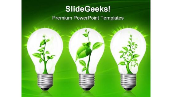 Light Bulb With Sprout Inside Nature PowerPoint Themes And PowerPoint Slides 0411