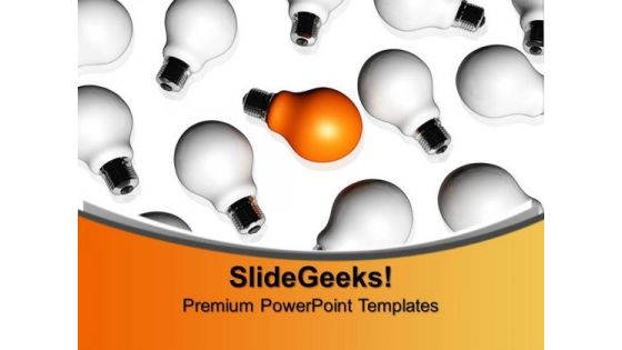 Light Bulbs With One Lit Up Leadership PowerPoint Templates And PowerPoint Themes 0912 Light Bulbs With One Lit Up Leadership PowerPoint Templates And PowerPoint Themes 0912