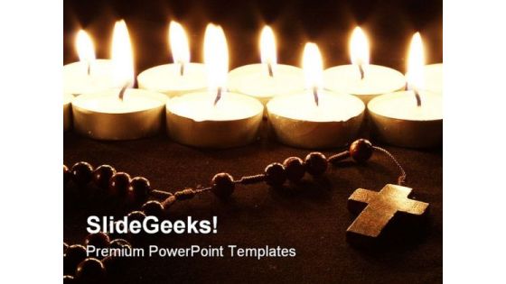 Light Candel Religion PowerPoint Backgrounds And Templates 1210