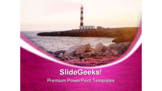 Light House In Menorca Beach PowerPoint Themes And PowerPoint Slides 0311