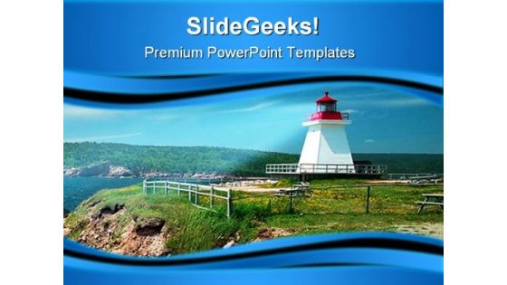 Light House Travel PowerPoint Backgrounds And Templates 1210