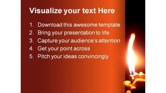 Light In Darkness Religion PowerPoint Template 0610