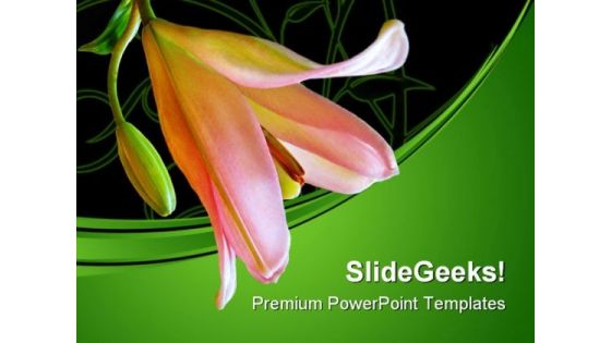 Lily Downlighter Nature PowerPoint Themes And PowerPoint Slides 0411