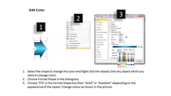 Linear Description Arrow 7 Stages Flow Chart Maker Online PowerPoint Templates