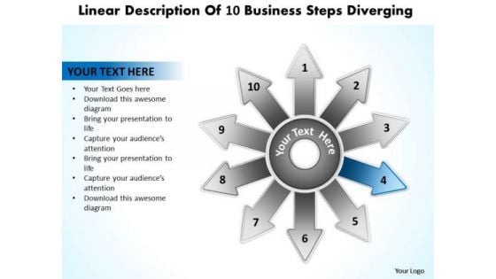 Linear Description Of 10 Business Steps Diverging Radial Process PowerPoint Templates Linear Description Of 10 Business Steps Diverging Radial Process PowerPoint Templates