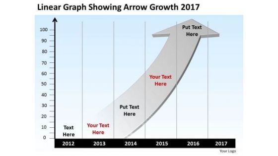 Linear Graph Showing Arrow Growth 2017 PowerPoint Templates Ppt Slides Graphics