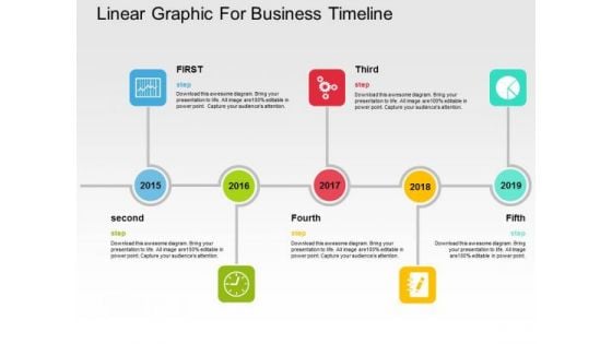 Linear Graphic For Business Timeline PowerPoint Templates