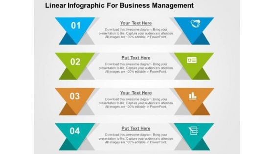 Linear Infographic For Business Management PowerPoint Template