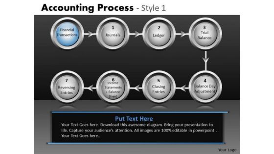 Linear Process Flow Diagram PowerPoint Slides Ppt Templates