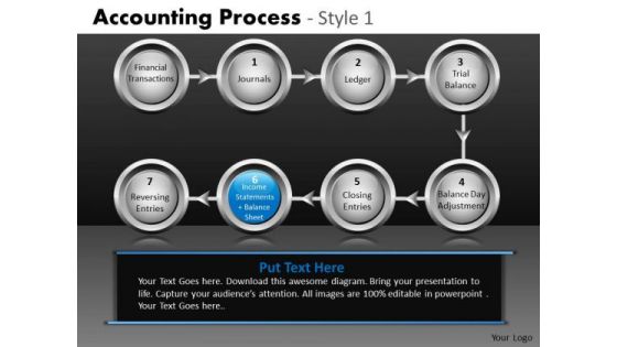 Linear Process Flowchart Diagram PowerPoint Slides Ppt Templates