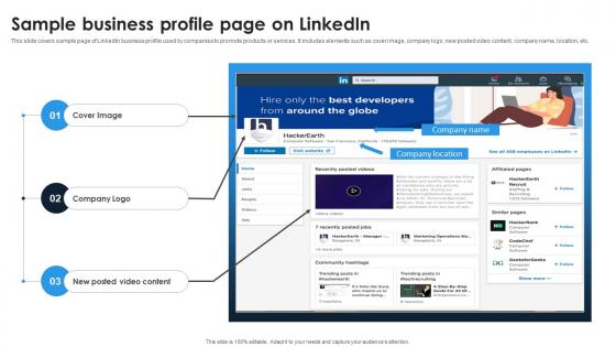 Linkedin Content Strategies Sample Business Profile Page On Linkedin MKT SS V Linkedin Content Strategies Sample Business Profile Page On Linkedin MKT SS V