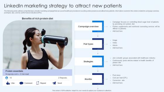 Linkedin Marketing Strategy To Attract New Patients Healthcare Promotion Template Pdf