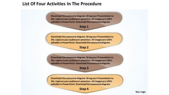 List Of Four Activities In The Procedure Technical Support Process Flow Chart PowerPoint Slides