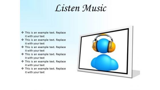 Listen Music Entertainment PowerPoint Presentation Slides F