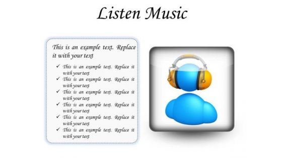 Listen Music Entertainment PowerPoint Presentation Slides S