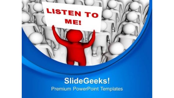 Listen To Leader For Team Development PowerPoint Templates Ppt Backgrounds For Slides 0713