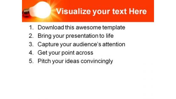 Lit Bulb Business PowerPoint Themes And PowerPoint Slides 0211