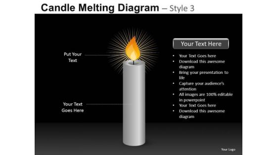Lit Candle PowerPoint Templates Ppt