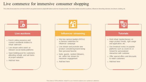 Live Commerce Immersive Driving Business Success By Hosting Experiential Portrait Pdf