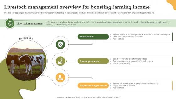 Livestock Management Overview Enhancing Productivity With Adoption PPT Slide Livestock Management Overview Enhancing Productivity With Adoption PPT Slide