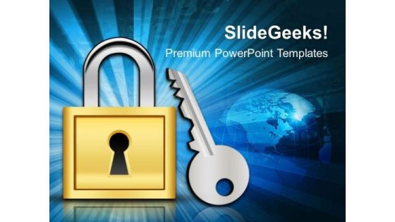 Lock And Key Security PowerPoint Templates And PowerPoint Themes 0412