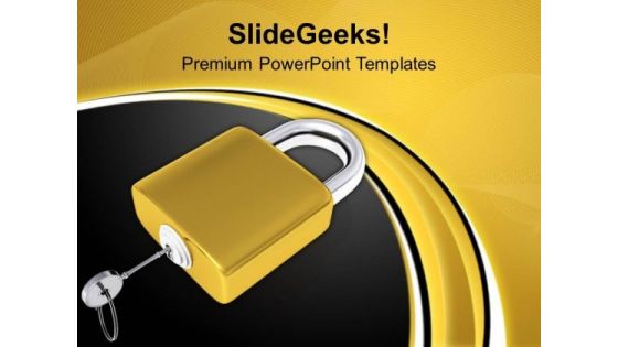 Lock And Key Security PowerPoint Templates Ppt Backgrounds For Slides 0113
