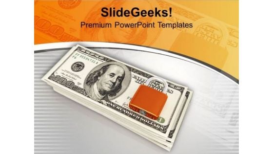 Lock And Stack Money Protection PowerPoint Templates Ppt Backgrounds For Slides 0213