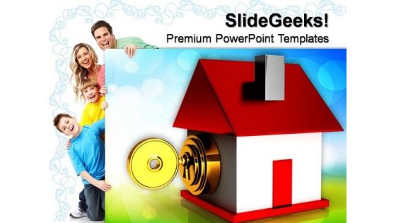 Lock House Security PowerPoint Templates And PowerPoint Themes 0812