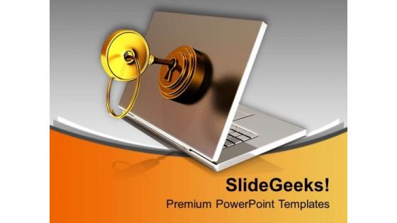 Lockable Informative Laptop PowerPoint Templates Ppt Backgrounds For Slides 0313