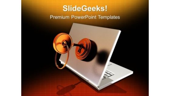 Locked And Protected Information PowerPoint Templates Ppt Backgrounds For Slides 0213